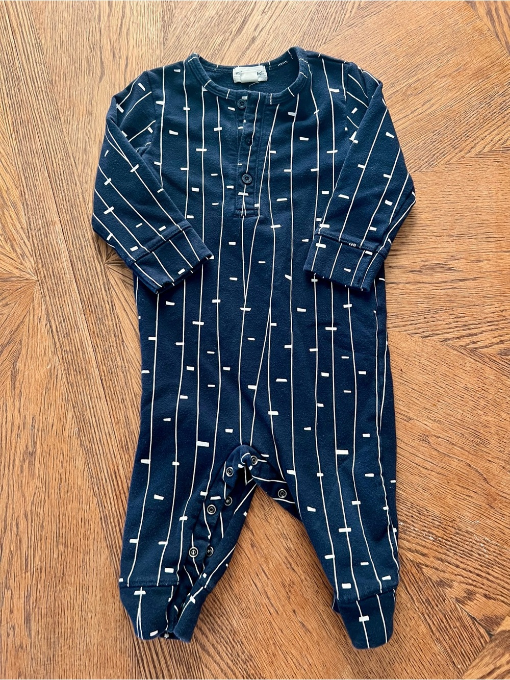 Miles the label | Baby Navy Stripe One-Piece Romper